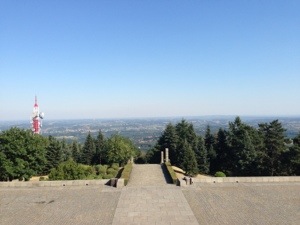 one side's view from the top of the stairs