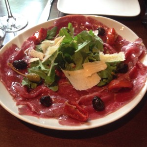 the delicious beef carpaccio